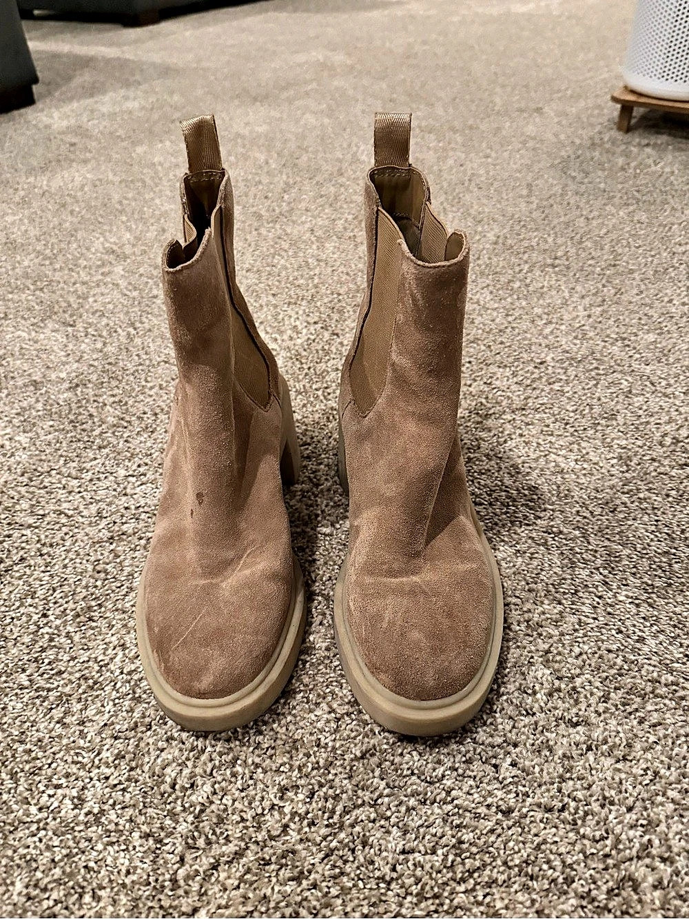 Dolce Vita Tobias Lug Sole Platform Chelsea Booties Brown